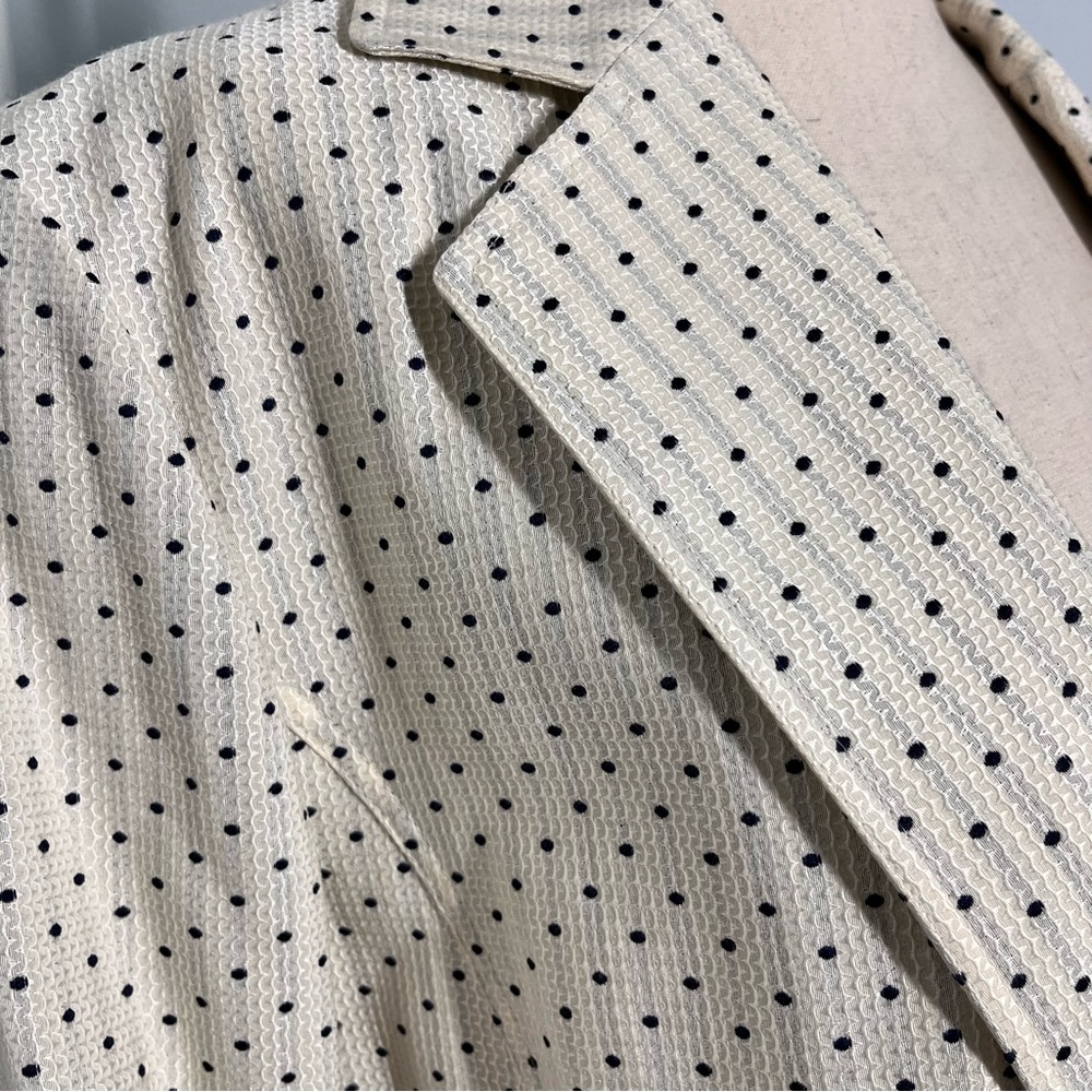 Lafayette 148 New York navy polka dot jacket size 10 - Picture 12 of 16